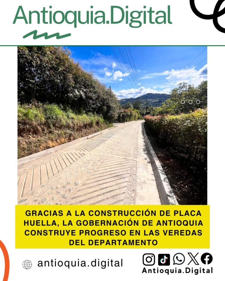 Gracias a la construcción de Placa Huella, la Gobernación de  Antioquia construye progreso en las veredas del departamento 