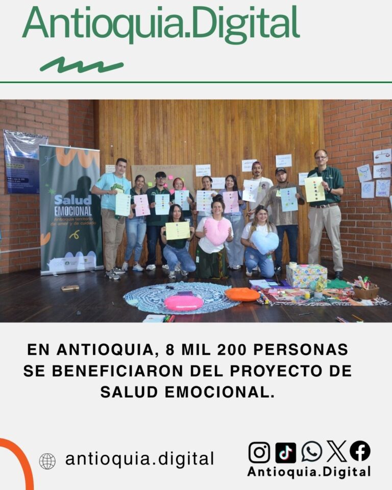 Más de 8 mil antioqueños fortalecen salud emocional