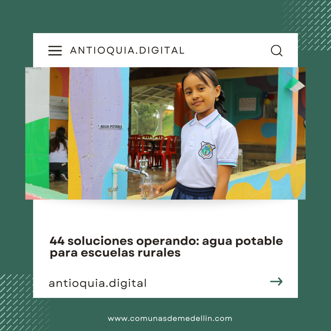 44 soluciones operando: agua potable para escuelas rurales