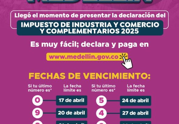 Impuesto Industria y Comercio: Plazos Finales en Medellín