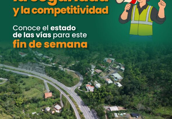 Estado de las vías en Antioquia para este fin de semana